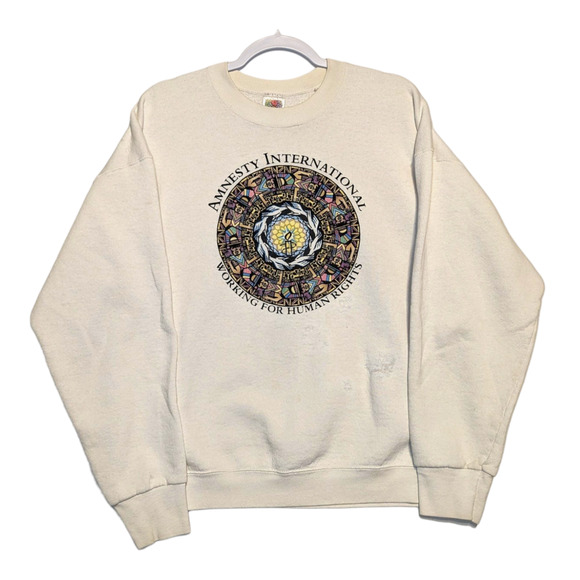 80s / 90s Amnesty International crewneck sweatshirt - Picture 1 of 5